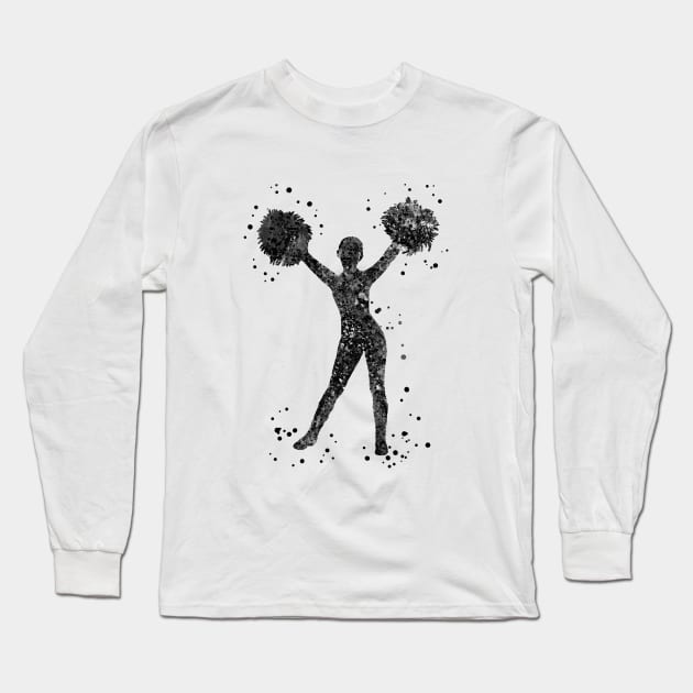 Cheerleader Long Sleeve T-Shirt by RosaliArt